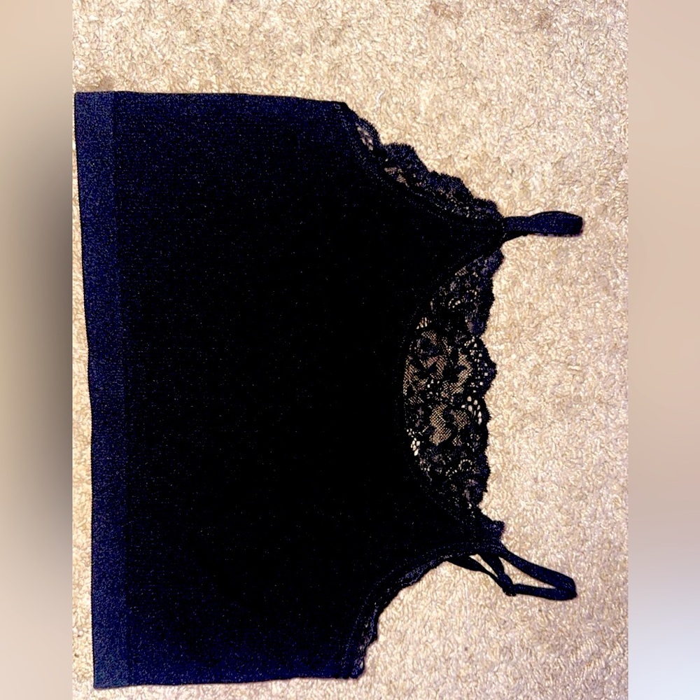 black laced crop top